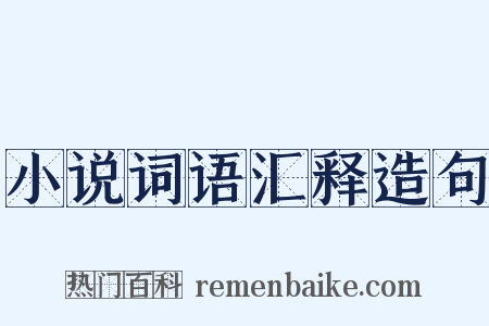 小说词语汇释造句是什么意思的图片